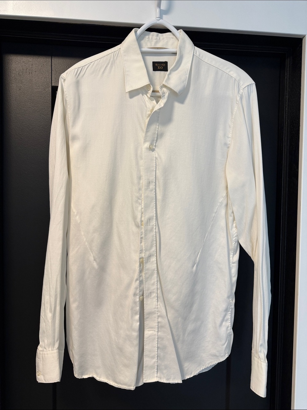 SAND Men's Long-Sleeve Dress Shirt - Cream
